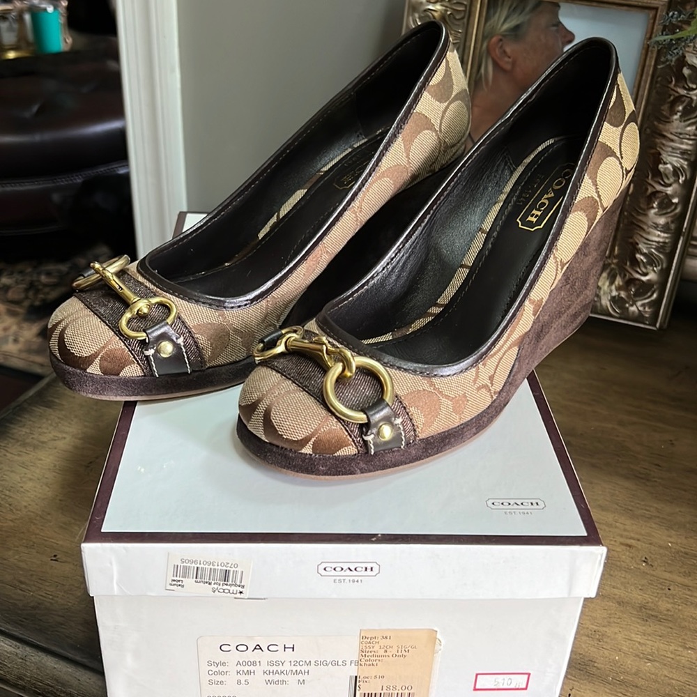 Coach Wedges size 8.5 width M